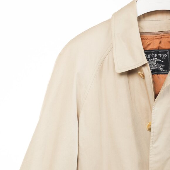 Burberry Vintage Beige Cotton-Blend Balmacaan Coat - Picture 4 of 12
